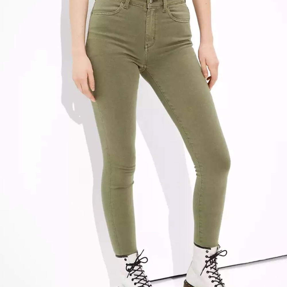 American Eagle Jeggings Size 4 Dark Green